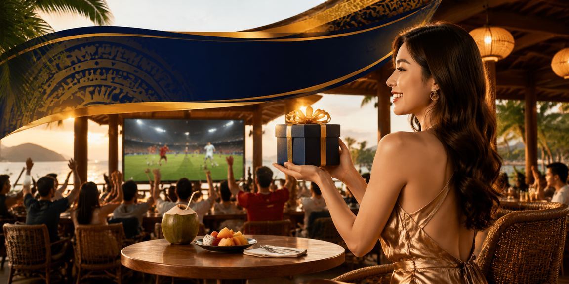 Người chơi Việt Nam thư giãn và trải nghiệm giải trí trực tuyến tại resort sang trọng
